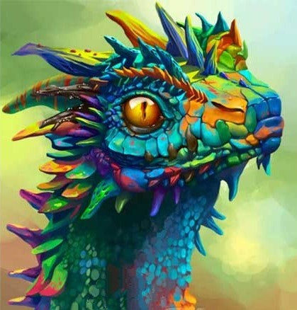 Special Order - Colourful Dragon - Full Drill Diamond Painting - Specially ordered for you. Delivery is approximately 4 - 6 weeks.