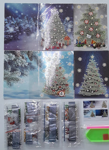 Diamond Painting Christmas Card Kit - Pack of 4