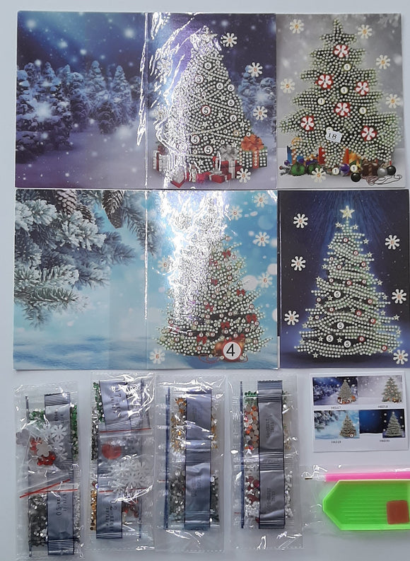 Diamond Painting Christmas Card Kit - Pack of 4