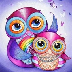 Special Order - 2 Colourful Owls - Full Drill Diamond Painting- Specially ordered for you. Delivery is approximately 4 - 6 weeks.