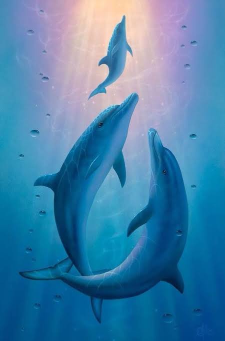 3 dolphins - Full Drill Diamond Painting - Specially ordered for you. Delivery is approximately 4 - 6 weeks.