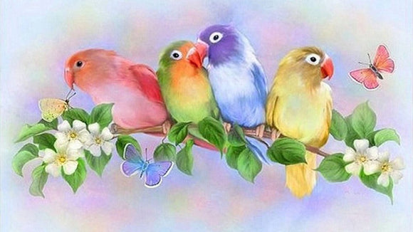 Special Order - 4  Pretty Birds - Full Drill Diamond Painting - Specially ordered for you. Delivery is approximately 4 - 6 weeks.