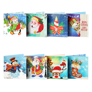 Diamond Painting Christmas Card Kit (C) - Pack of 8 cards