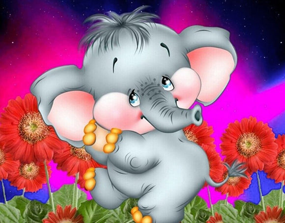 Special Order - Baby Elephant Cartoon - Full Drill Diamond Painting - Specially ordered for you. Delivery is approximately 4 - 6 weeks.