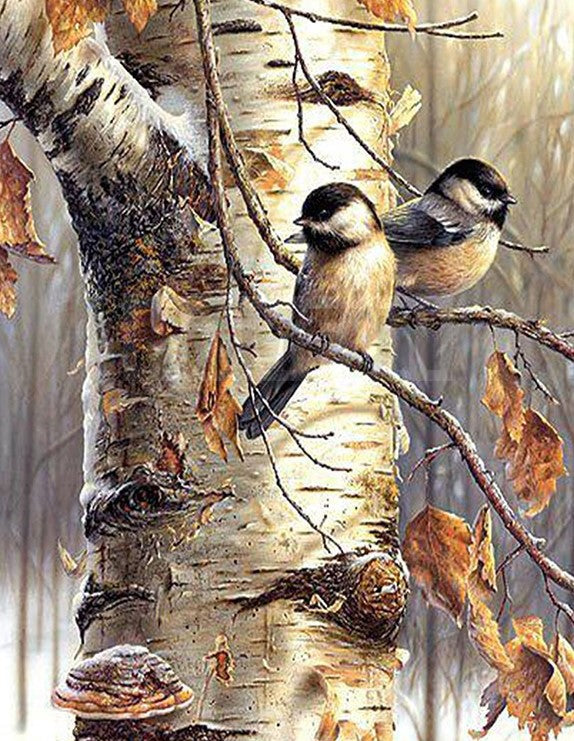Birds In Tree - Full Drill Diamond Painting - Specially ordered for you. Delivery is approximately 4 - 6 weeks.