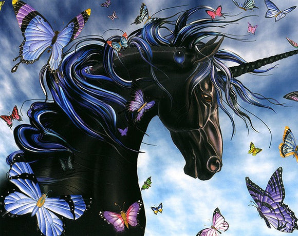 Black Unicorn - Full Drill Diamond Painting - Specially ordered for you. Delivery is approximately 4 - 6 weeks.