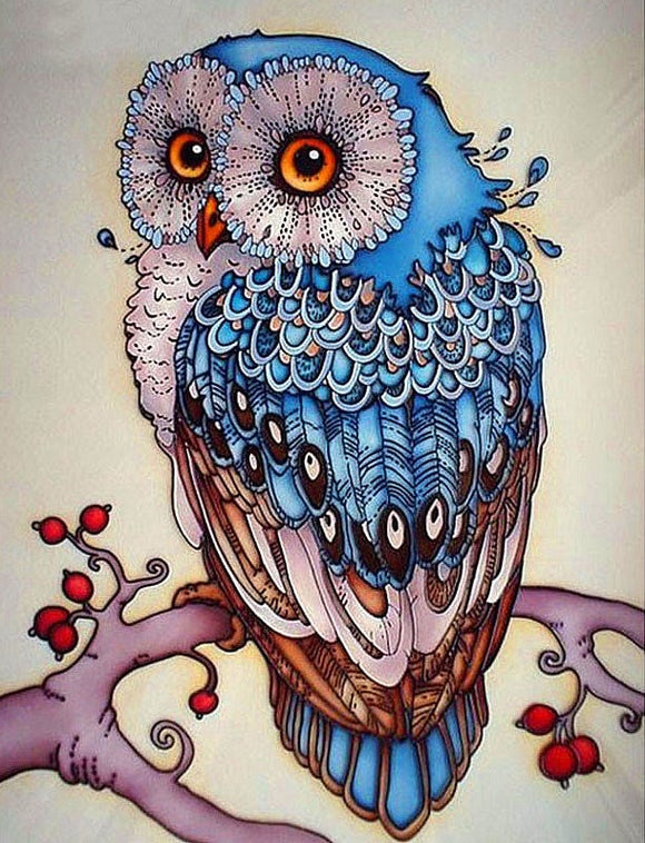 Special Order - Blue Owl - Full Drill Diamond Painting - Specially ordered for you. Delivery is approximately 4 - 6 weeks.