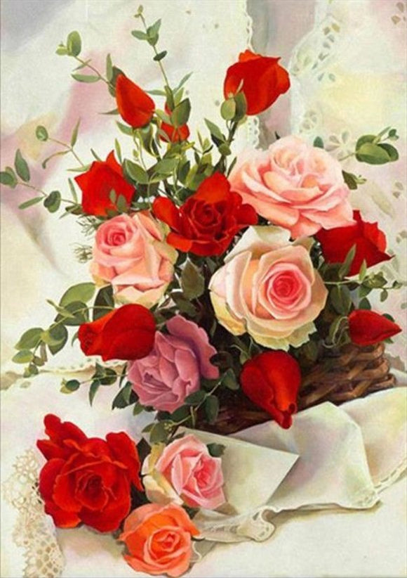 Bouquet Of Roses - Full Drill Diamond Painting - Specially ordered for you. Delivery is approximately 4 - 6 weeks.