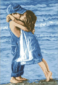 Boy And Girl On Beach - Full Drill Diamond Painting - Specially ordered for you. Delivery is approximately 4 - 6 weeks.