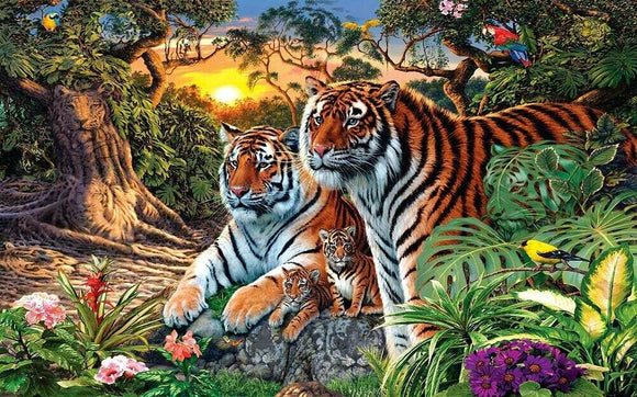 Special Order - Brown Tiger Family - Full Drill Diamond Painting - Specially ordered for you. Delivery is approximately 4 - 6 weeks.