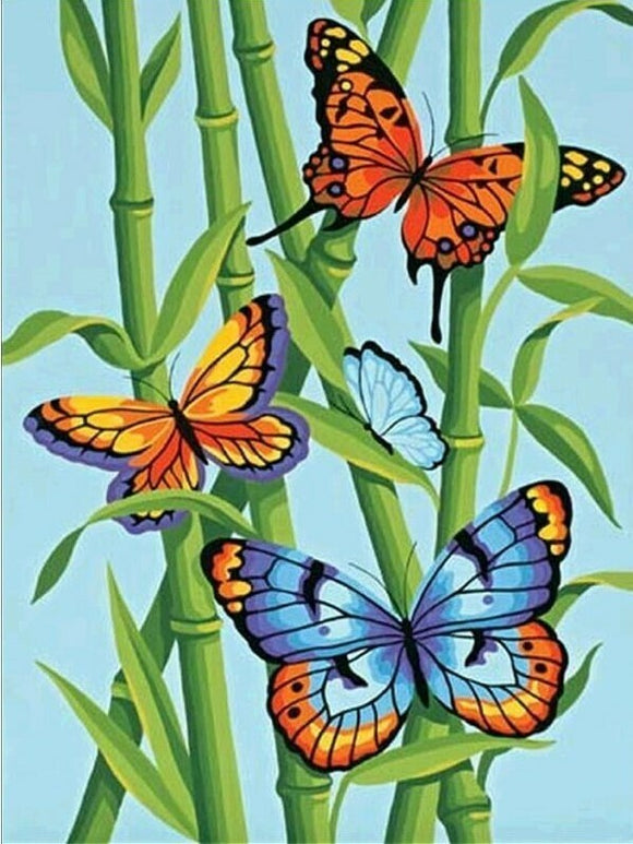 Butterflies On Bamboo - Full Drill Diamond Painting - Specially ordered for you. Delivery is approximately 4 - 6 weeks.