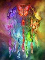 Butterfly Dreamcatcher - Full Drill Diamond Painting - Specially ordered for you. Delivery is approximately 4 - 6 weeks.