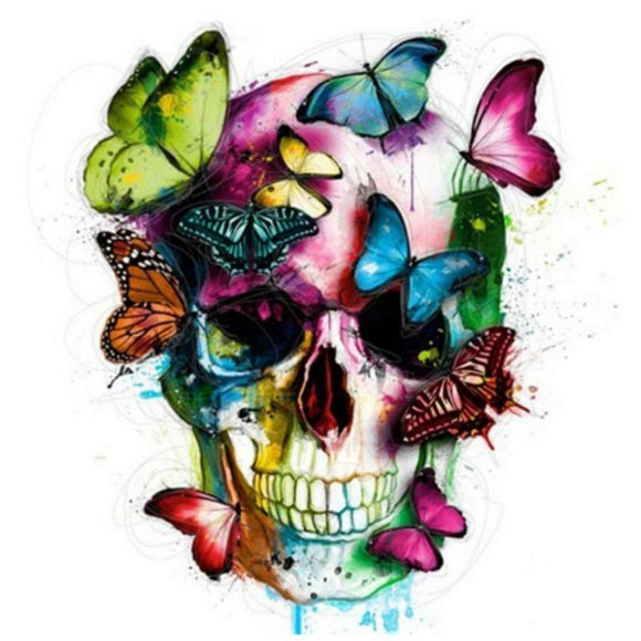 Special Order - Skull and Butterflies - Full Drill Diamond Painting - Specially ordered for you. Delivery is approximately 4 - 6 weeks.