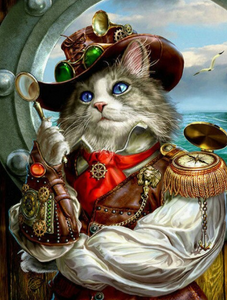 Cat At Sea- Full Drill Diamond Painting - Specially ordered for you. Delivery is approximately 4 - 6 weeks.