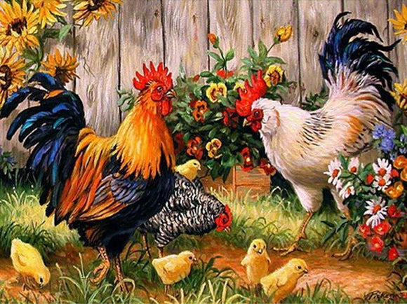 Special Order - Chickens  - Full Drill diamond painting - Specially ordered for you. Delivery is approximately 4 - 6 weeks.