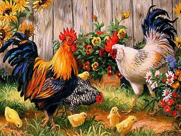Chickens - Full Drill Diamond Painting - Specially ordered for you. Delivery is approximately 4 - 6 weeks.