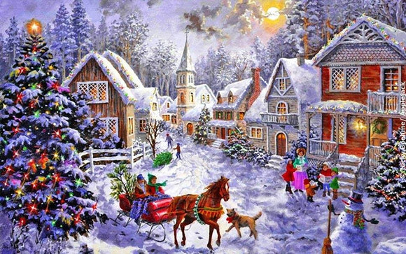 Christmas 12- Full Drill Diamond Painting - Specially ordered for you. Delivery is approximately 4 - 6 weeks.