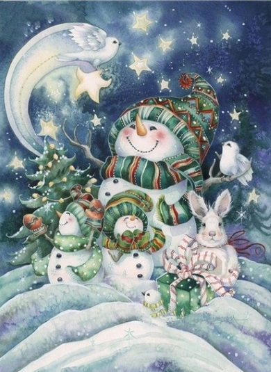 Special Order - Christmas Snowman- Full Drill diamond painting - Specially ordered for you. Delivery is approximately 4 - 6 weeks.