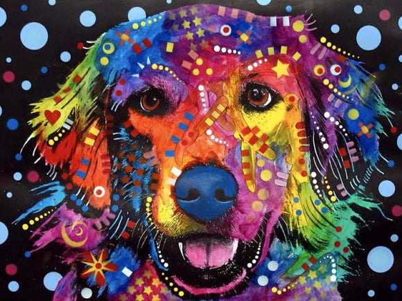 Colourful Dog 06 - Full Drill Diamond Painting - Specially ordered for you. Delivery is approximately 4 - 6 weeks.