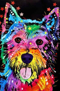 Colourful Dog 10 - Full Drill Diamond Painting - Specially ordered for you. Delivery is approximately 4 - 6 weeks.