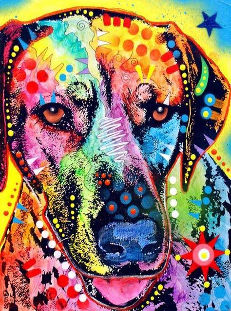 Colourful Dog 11- Full Drill Diamond Painting - Specially ordered for you. Delivery is approximately 4 - 6 weeks.