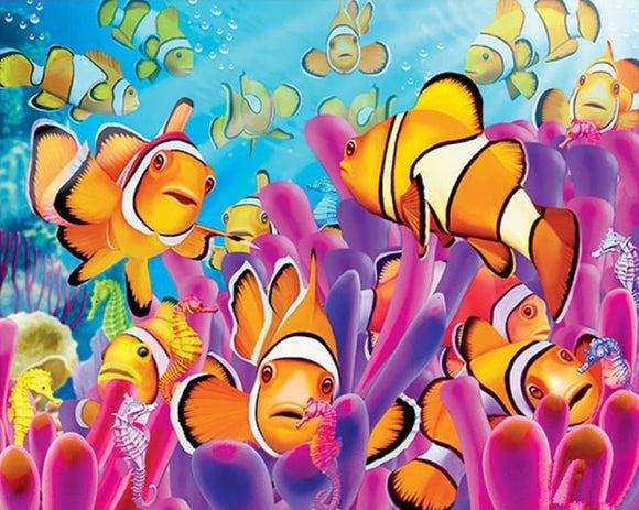 Colourful Fish- Full Drill Diamond Painting - Specially ordered for you. Delivery is approximately 4 - 6 weeks.