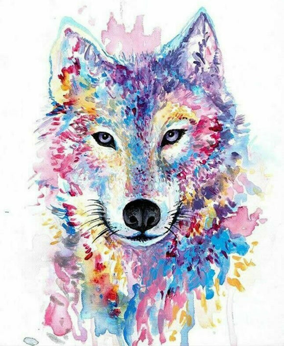 Special Order - Colourful Wolf - Full Drill Diamond Painting - Specially ordered for you. Delivery is approximately 4 - 6 weeks.