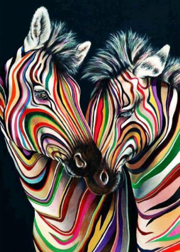 Special Order - Colourful Zebras - Full Drill diamond painting - Specially ordered for you. Delivery is approximately 4 - 6 weeks.