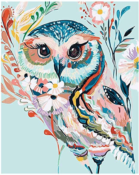 Colourful Owl- Full Drill Diamond Painting - Specially ordered for you. Delivery is approximately 4 - 6 weeks.
