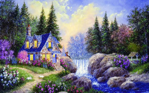 Cottage 04 - Full Drill Diamond Painting - Specially ordered for you. Delivery is approximately 4 - 6 weeks.