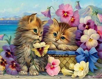 Special Order - Cute Kittens in a Basket - Full Drill diamond painting - Specially ordered for you. Delivery is approximately 4 - 6 weeks.