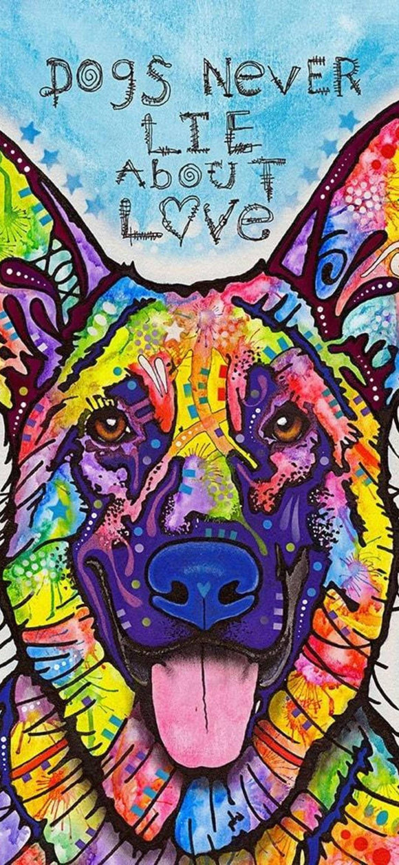 Dog Love - Full Drill Diamond Painting - Specially ordered for you. Delivery is approximately 4 - 6 weeks.