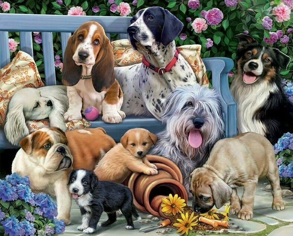 Dogs And Puppies - Full Drill Diamond Painting - Specially ordered for you. Delivery is approximately 4 - 6 weeks.