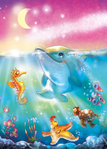 Dolphin 03 - Full Drill Diamond Painting - Specially ordered for you. Delivery is approximately 4 - 6 weeks.