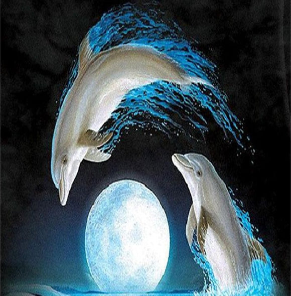 Special Order - Dolphins 03 - Full Drill Diamond Painting - Specially ordered for you. Delivery is approximately 4 - 6 weeks.