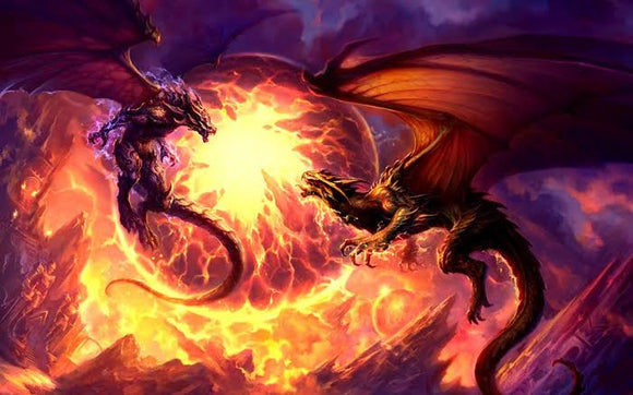 Dragon Battles 01- Full Drill Diamond Painting - Specially ordered for you. Delivery is approximately 4 - 6 weeks.