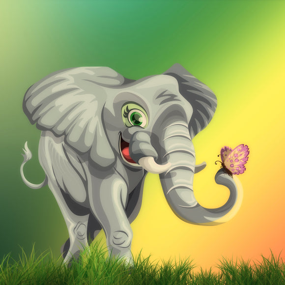 Elephant 07- Full Drill Diamond Painting - Specially ordered for you. Delivery is approximately 4 - 6 weeks.