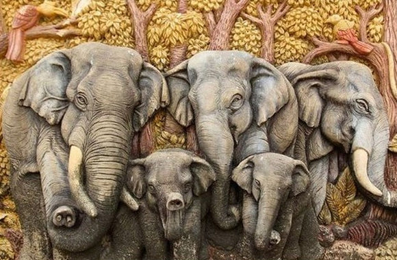 Special Order - Elephant Family - Full Drill Diamond Painting - Specially ordered for you. Delivery is approximately 4 - 6 weeks.