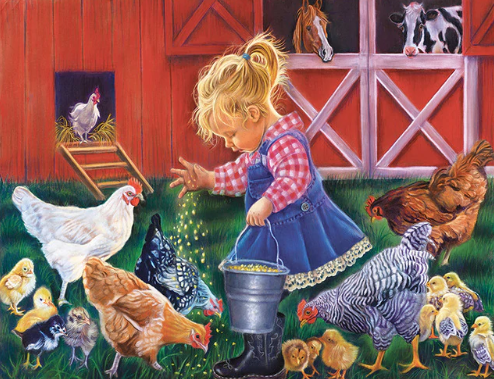 Special Order - Feeding the Chickens - Full Drill diamond painting - Specially ordered for you. Delivery is approximately 4 - 6 weeks.