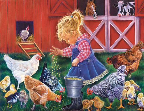 Feeding The Chickens - Full Drill Diamond Painting - Specially ordered for you. Delivery is approximately 4 - 6 weeks.