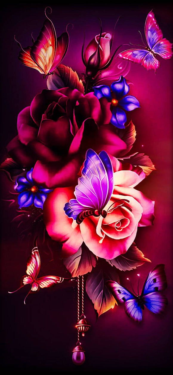 Flowers 06- Full Drill Diamond Painting - Specially ordered for you. Delivery is approximately 4 - 6 weeks.