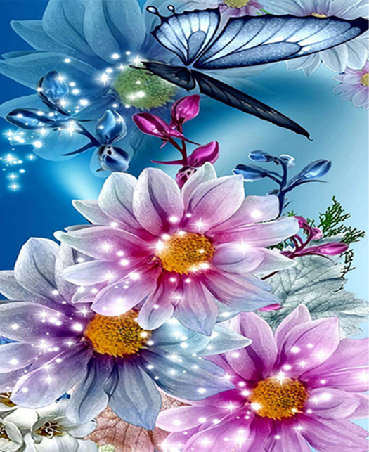 Special Order - Flowers and Butterflies 02 - Full Drill diamond painting - Specially ordered for you. Delivery is approximately 4 - 6 weeks.