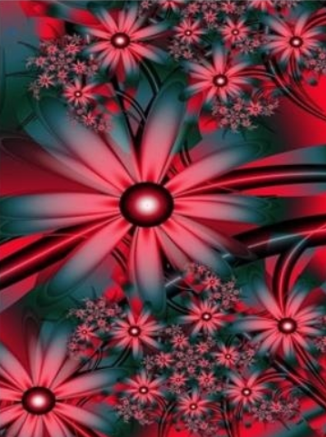 Flowers On Red- Full Drill Diamond Painting - Specially ordered for you. Delivery is approximately 4 - 6 weeks.
