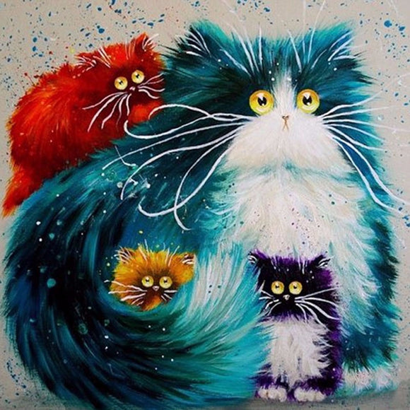 Special Order - Fluffy Cats - Full Drill Diamond Painting - Specially ordered for you. Delivery is approximately 4 - 6 weeks.