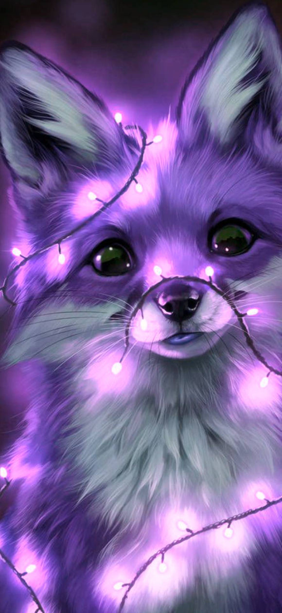 Fox Purple Lights- Full Drill Diamond Painting - Specially ordered for you. Delivery is approximately 4 - 6 weeks.