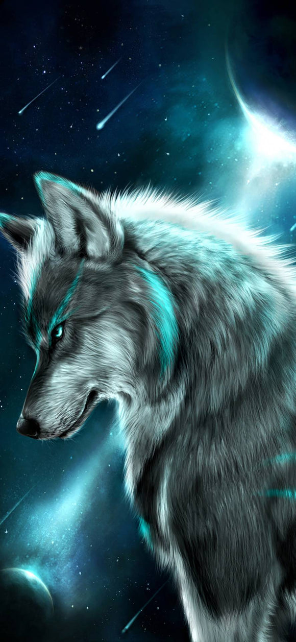 Handsome Blue Wolf -  Full Drill Diamond Painting - Specially ordered for you. Delivery is approximately 4 - 6 weeks.