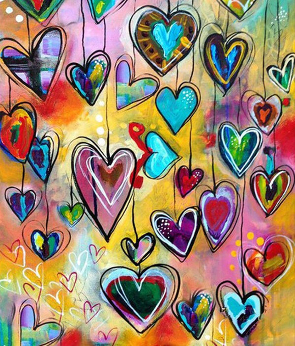 Hanging Hearts- Full Drill Diamond Painting - Specially ordered for you. Delivery is approximately 4 - 6 weeks.