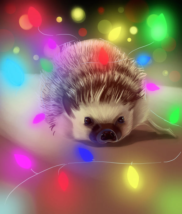 Hedgehog Fairy Lights- Full Drill Diamond Painting - Specially ordered for you. Delivery is approximately 4 - 6 weeks.