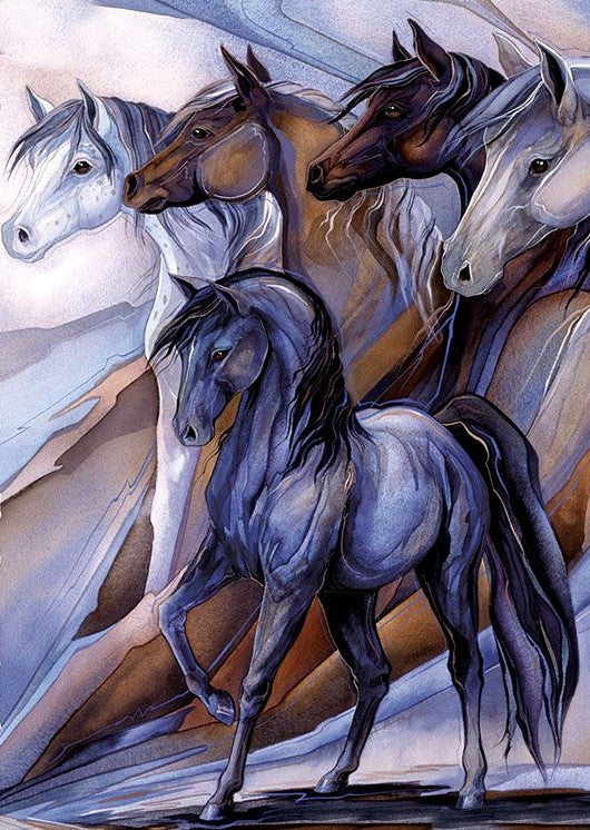 Special Order - Horses in Gray and Browns- Full Drill diamond painting - Specially ordered for you. Delivery is approximately 4 - 6 weeks.