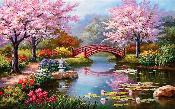 Japanese Garden 2 -Full Drill Diamond Painting - Specially ordered for you. Delivery is approximately 4 - 6 weeks.